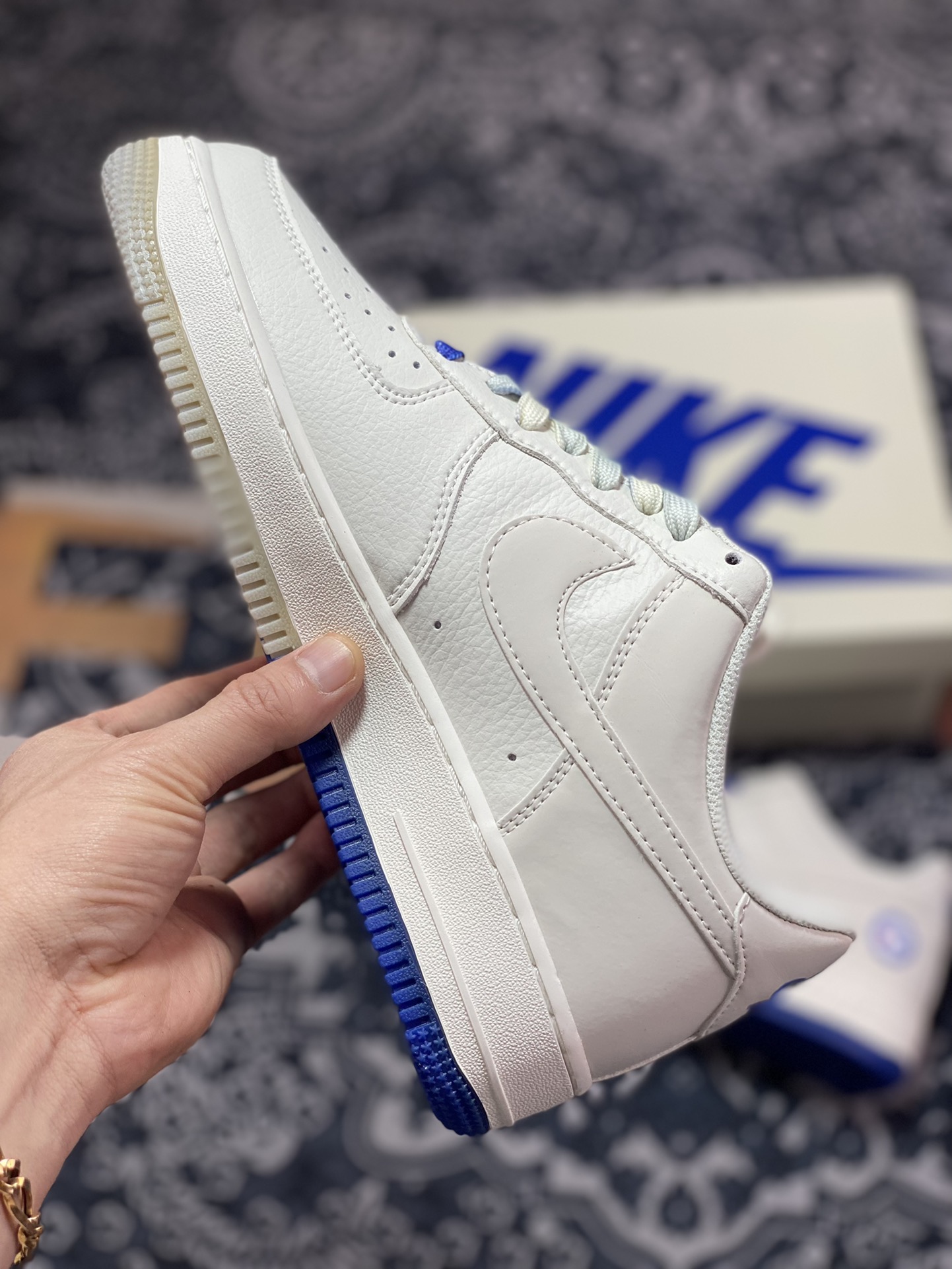 260 Nike Air Force 1’07 Low QS”Sail/Deep Blue/Philadelphia 76ers”空军一号AI5696-103