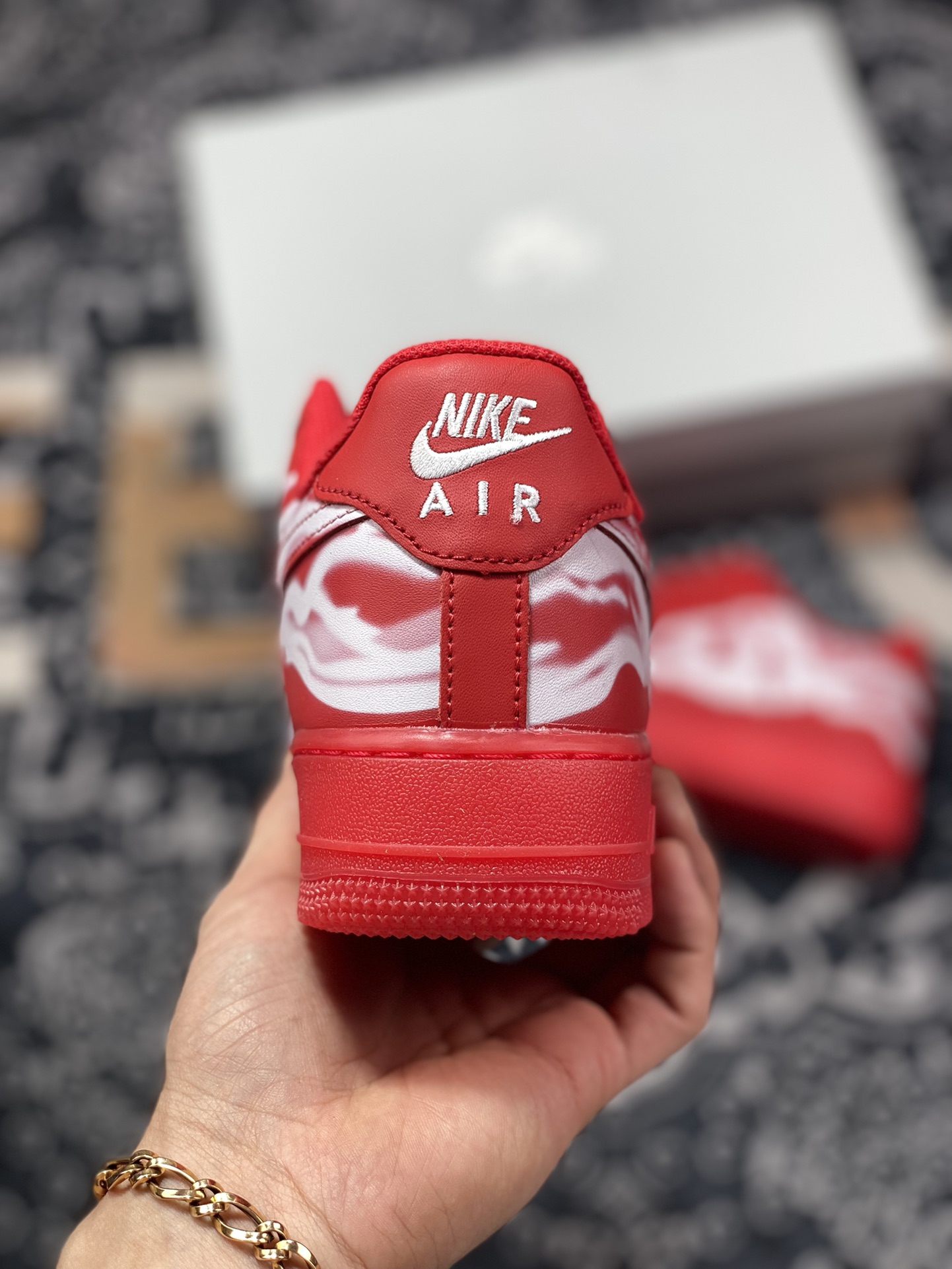 220 Nike Air Force 1 Low '07”Red/Skeleton” “皮革大红白脚骨透视X光” CU8067-600