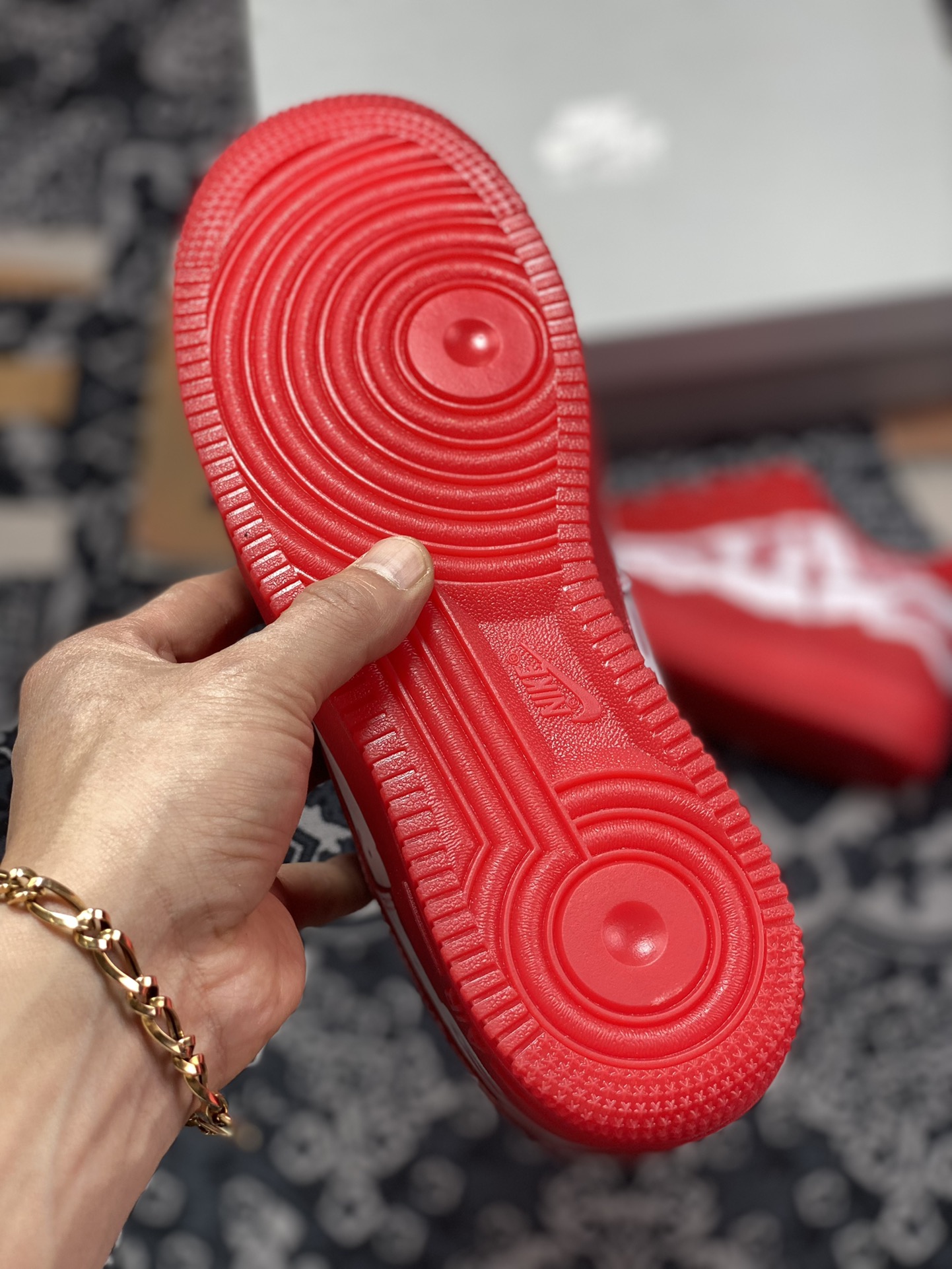 220 Nike Air Force 1 Low '07”Red/Skeleton” “皮革大红白脚骨透视X光” CU8067-600