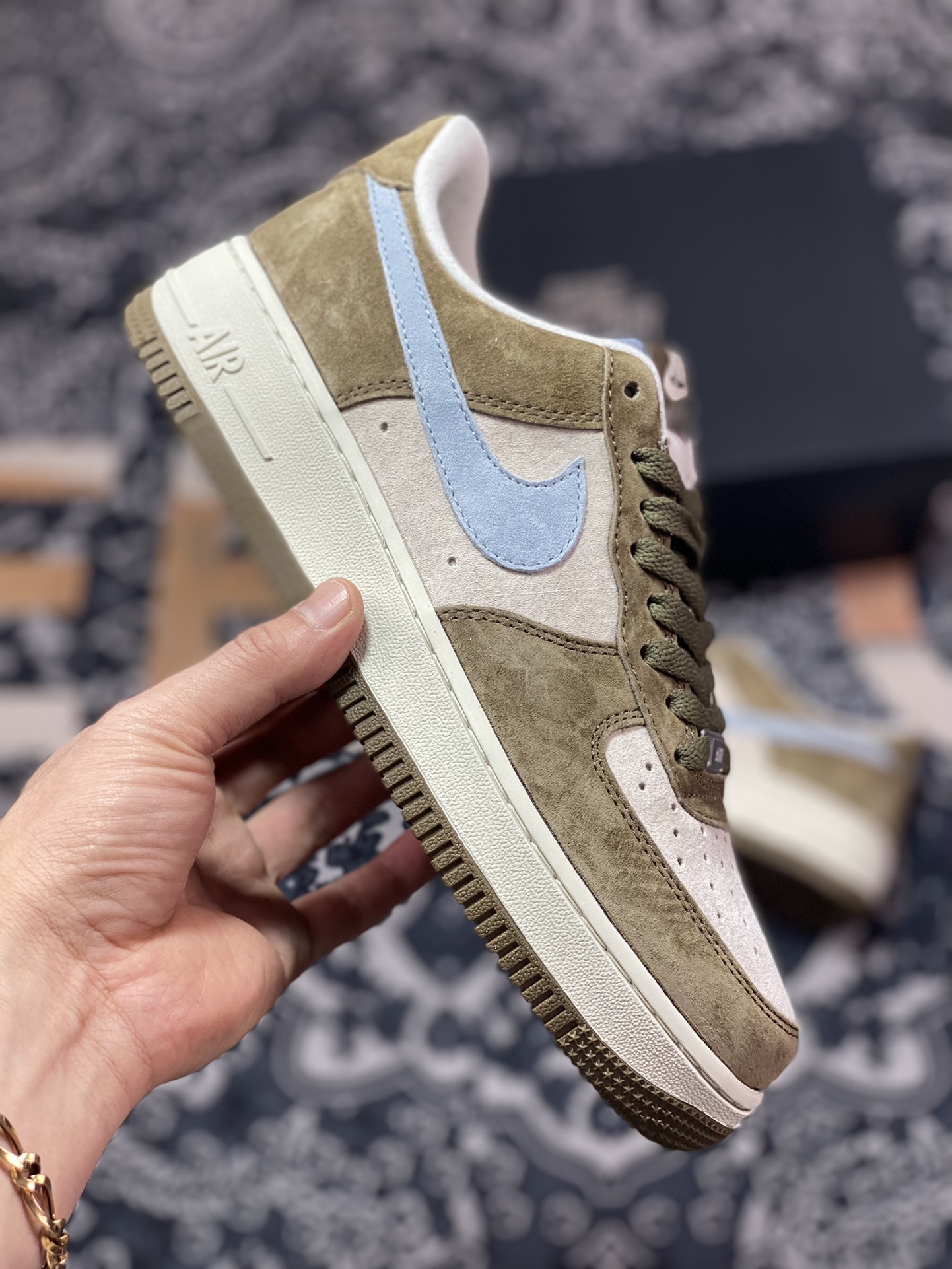 260 Nike Air Force 1′07 Low Suede”Moss Green/Grey”空军一号板鞋“麂皮青苔绿灰蓝”ZB2121-101