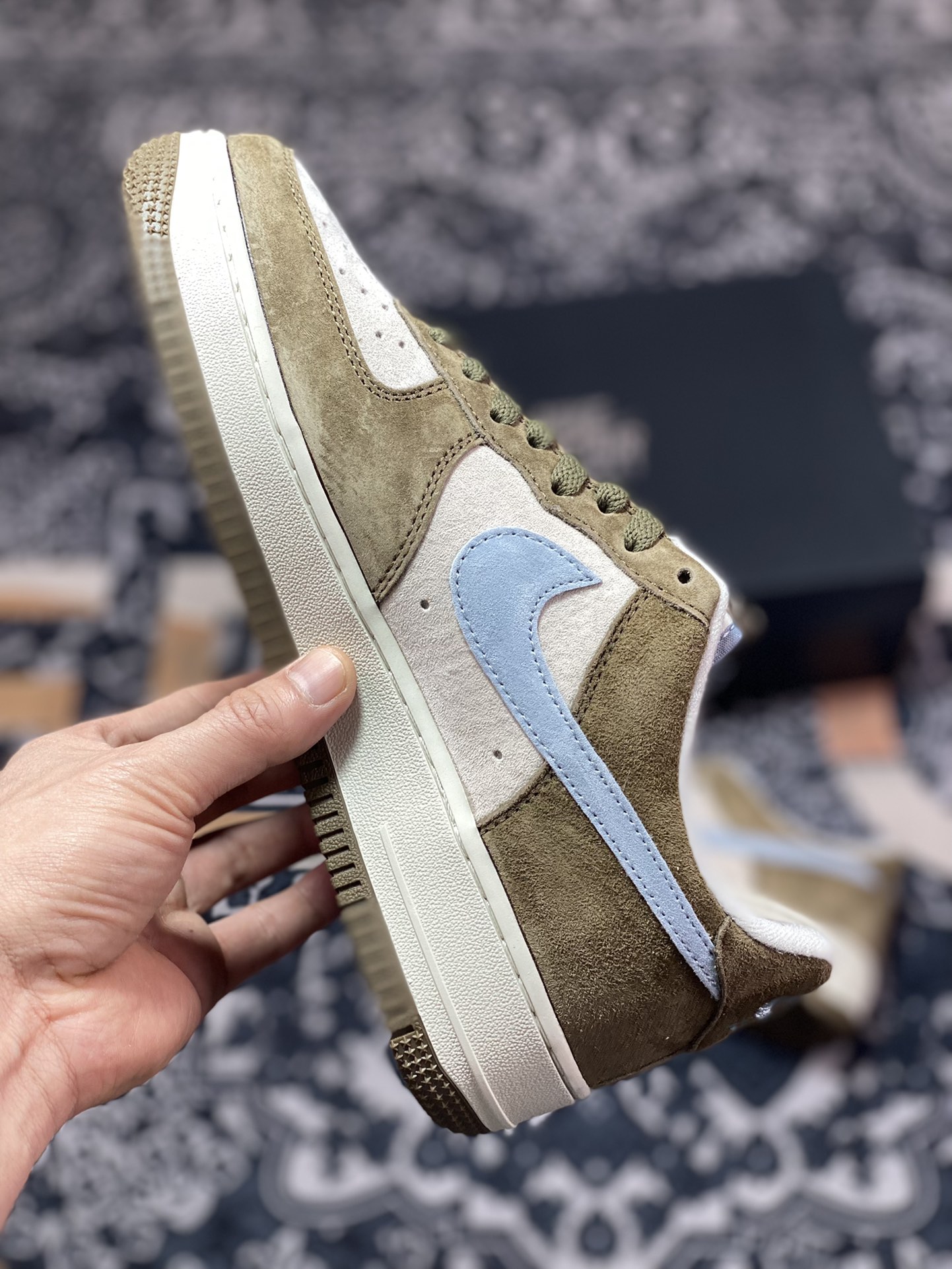 260 Nike Air Force 1′07 Low Suede”Moss Green/Grey”空军一号板鞋“麂皮青苔绿灰蓝”ZB2121-101