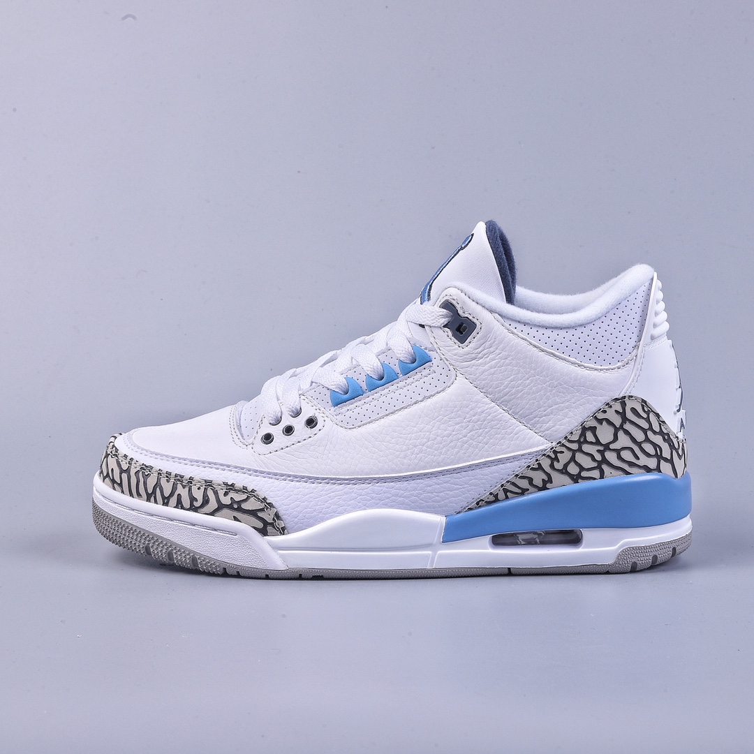 320 H版Air Jordan 3 Retro 北卡蓝配色 纯原大厂出品 CT8532-104