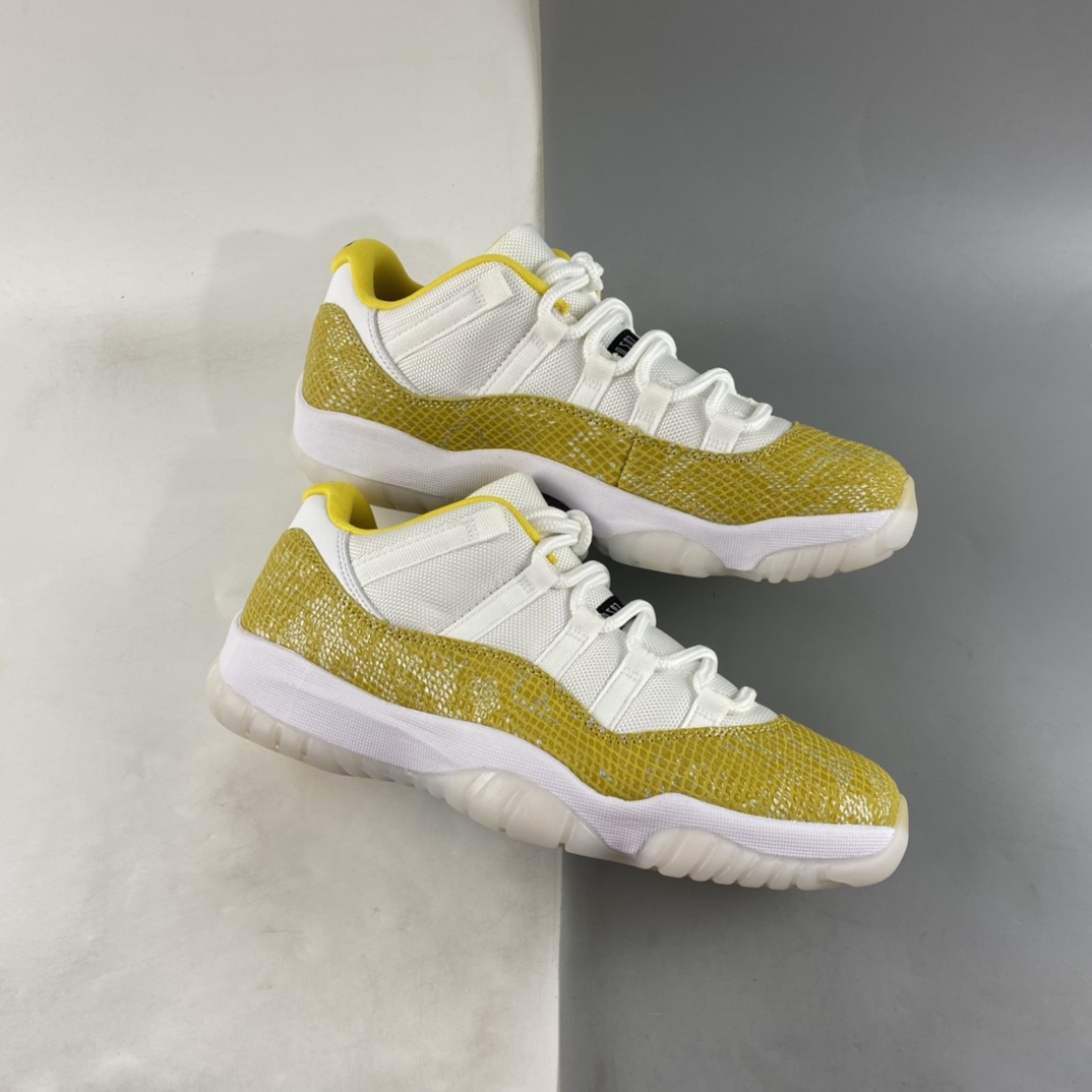 P320 Air Jordan AJ11 Low 白黄蛇纹低帮 AH7860-107