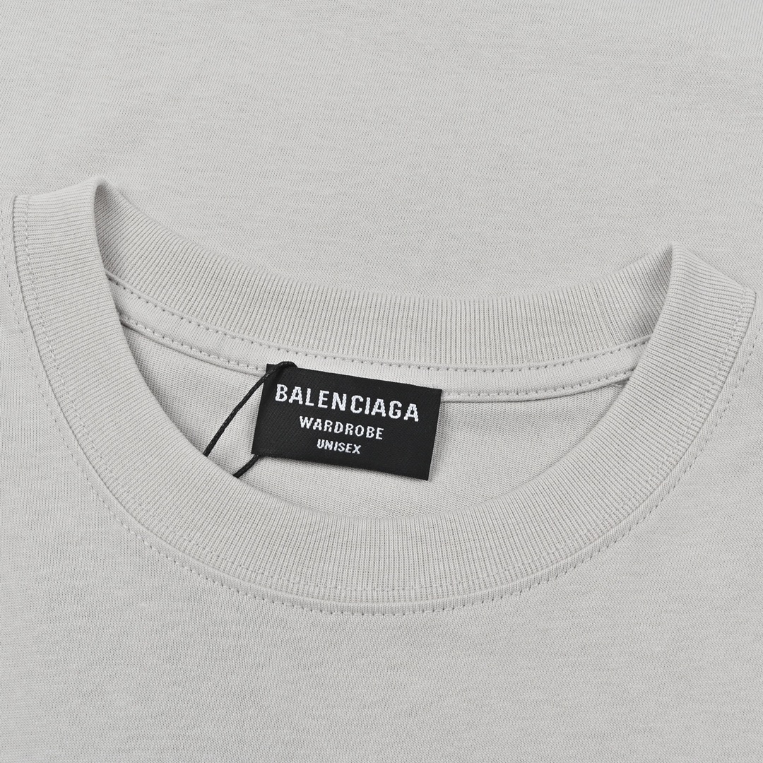 180 Balenciaga巴黎世家2023 满logo标志T恤