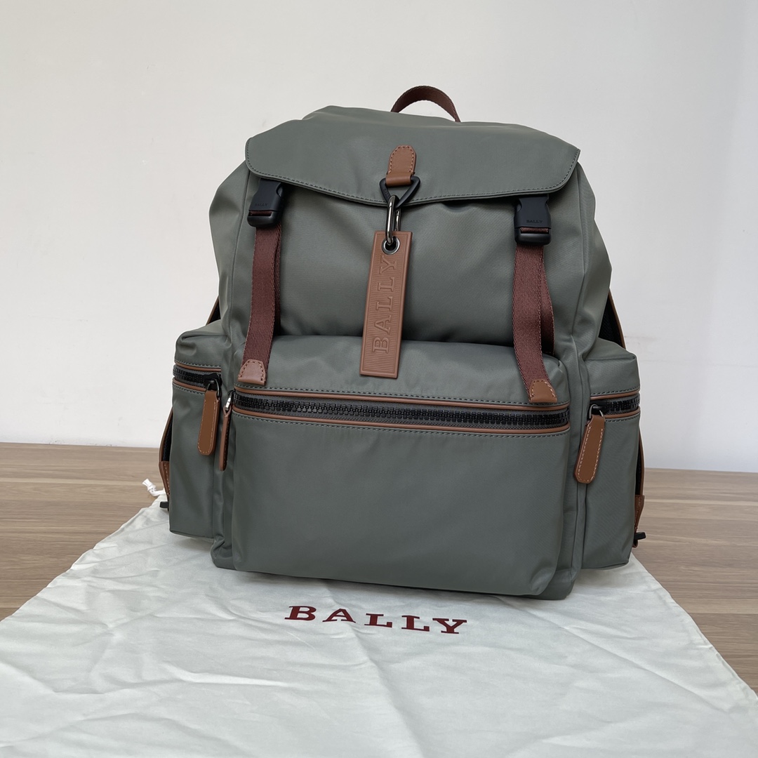 Bally Bags Backpack Grey Men Nylon Spring Collection Fashion Casual