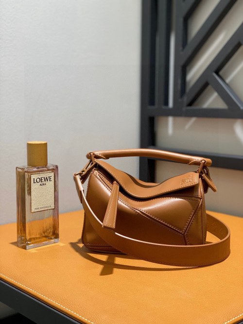 Loewe Puzzle Bag in Satin Calfskin - Versatile and Stylish Design 1 Loewe Puzzle Bag in Satin Calfskin - Versatile and Stylish Design