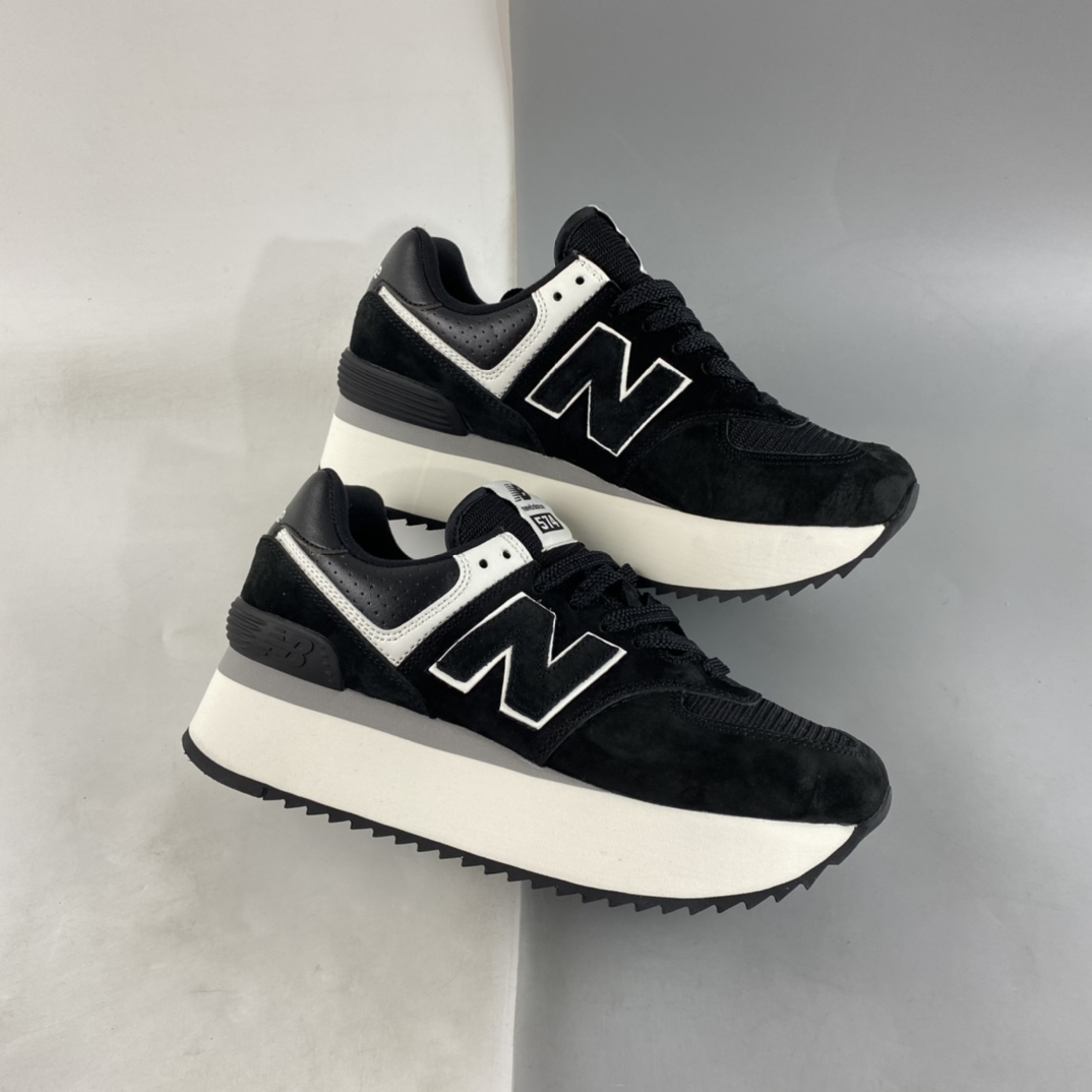 P190 New Balance 574系列 厚底复古休闲跑步鞋 WL574ZAB