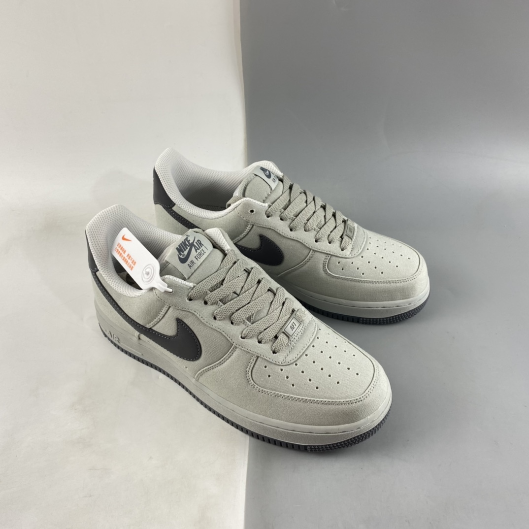 P200 Nike Air Force 1'07 Low 碳灰勾布面 空军一号低帮休闲板鞋 DG2296-003