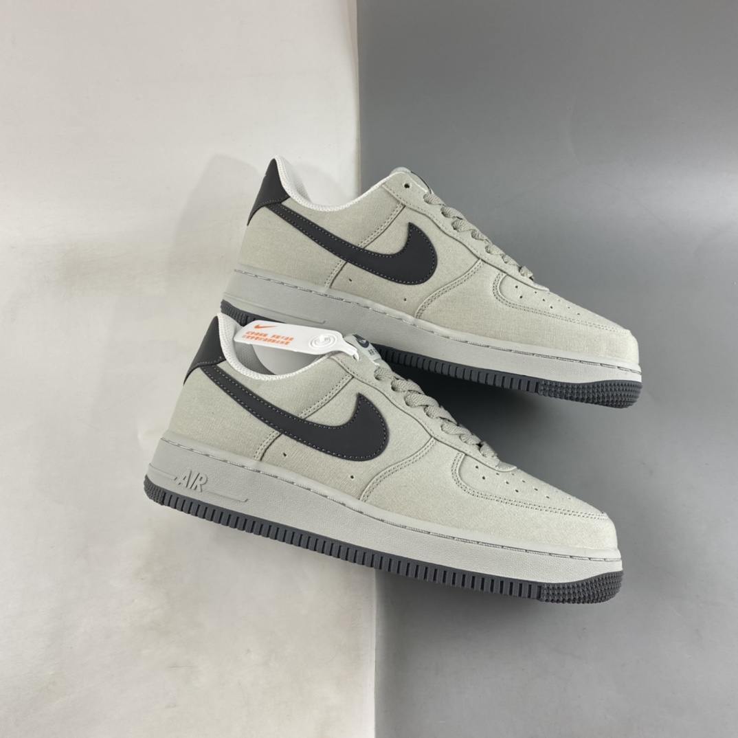 P200 Nike Air Force 1'07 Low 碳灰勾布面 空军一号低帮休闲板鞋 DG2296-003