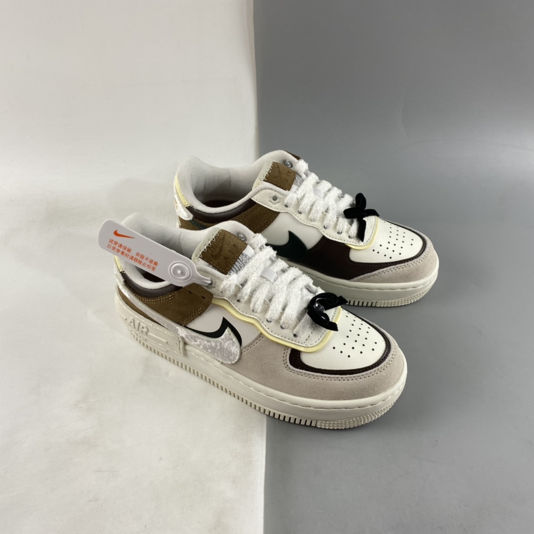 P200 Nike Air Force 1 Shadow 空军一号轻量增高低帮百搭板鞋 FB1857-111