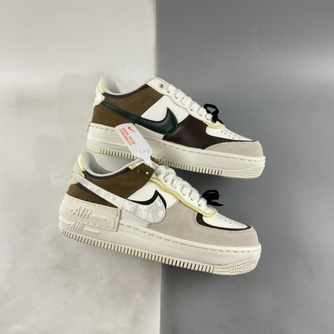 P200 Nike Air Force 1 Shadow 空军一号轻量增高低帮百搭板鞋 FB1857-111