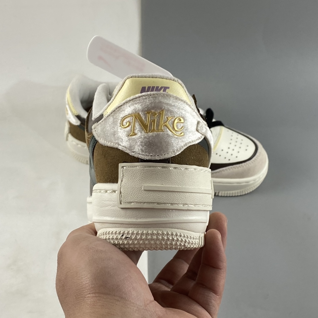 P200 Nike Air Force 1 Shadow 空军一号轻量增高低帮百搭板鞋 FB1857-111