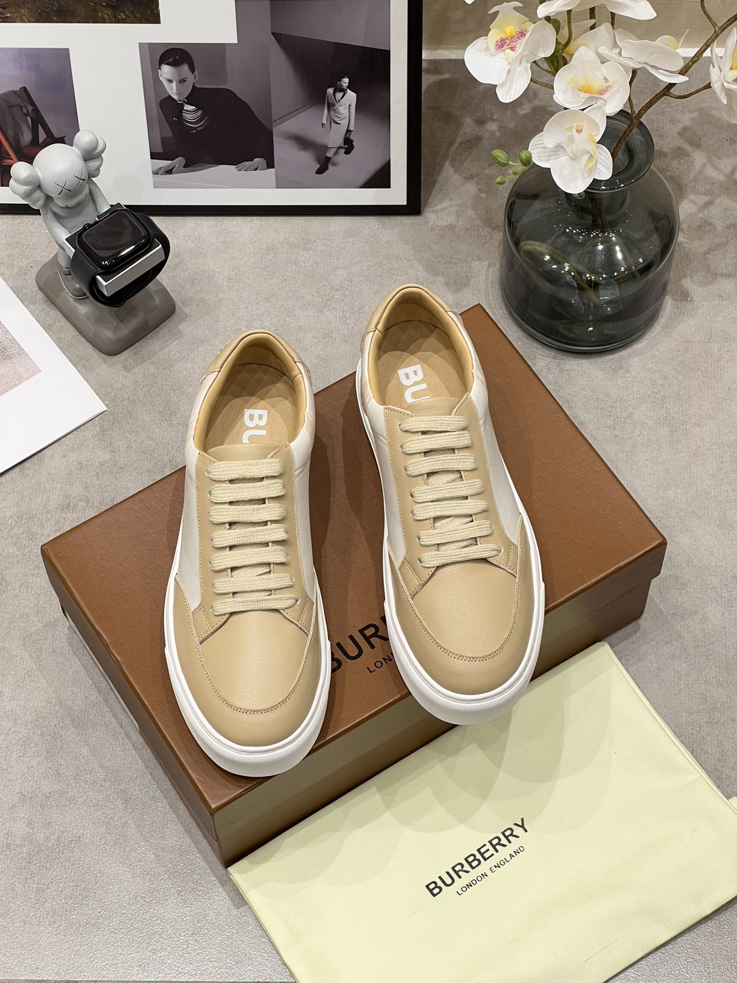 P240🌈 Estilo de hombre➕10 Tiro real exclusivo (versión alta) Burberry 2023ss nuevos zapatos casuales... zapa…