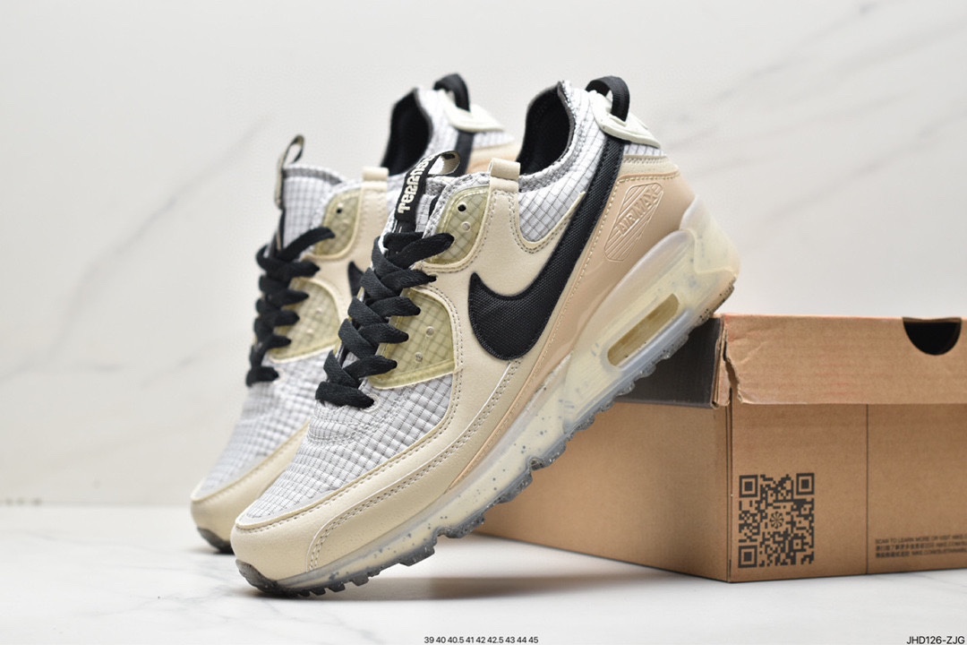 190 Nike Air Max Terrascape 90”Sail/Black”山川地形系列慢跑鞋“牛津布米白黑果冻底”DH2973-100