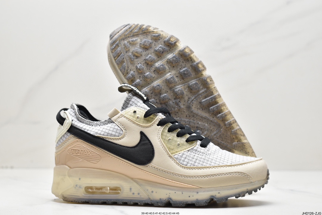 190 Nike Air Max Terrascape 90”Sail/Black”山川地形系列慢跑鞋“牛津布米白黑果冻底”DH2973-100