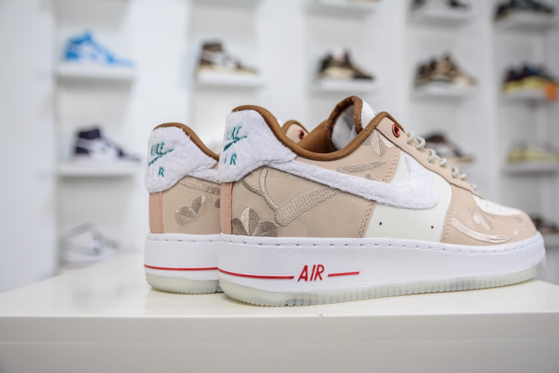 220 2023 CNY 中国兔年限定配色 Nike Air Force 1 Low CNY AF1兔年白棕空军一号板鞋