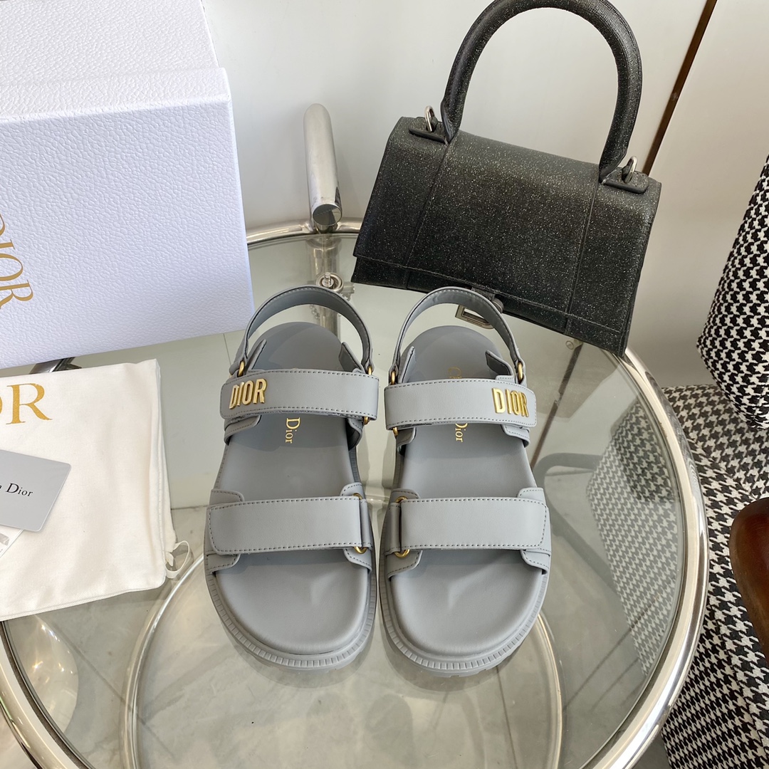 1:1 Replica
 Dior Shoes Slippers Buy Luxury 2023
 Gold Hardware Cowhide Sheepskin TPU