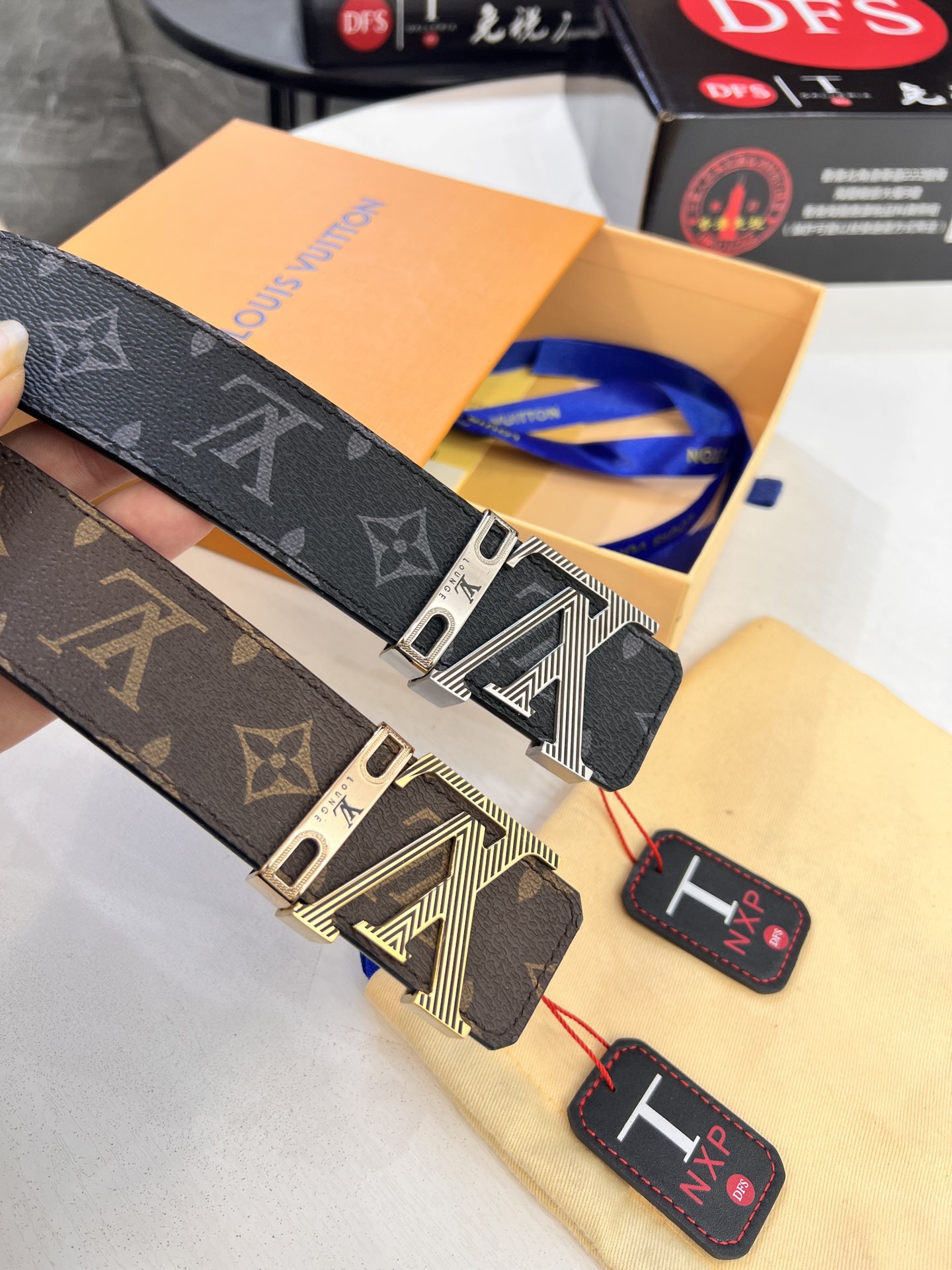 路易威登LV男士皮带精钢五金内穿加厚五金4.0cm