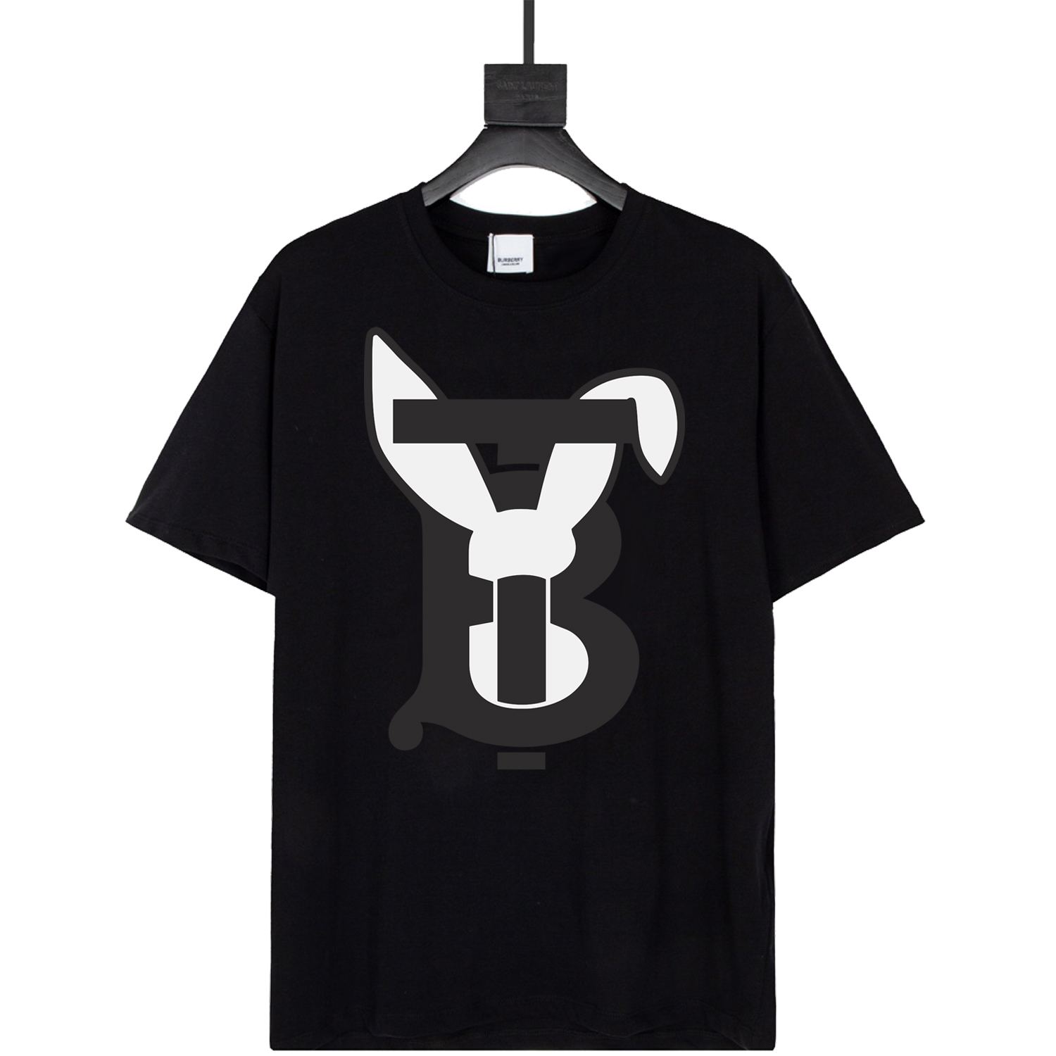 Burberry 20SS nueva llegada de primavera, BBR edición limitada del año del conejo, camiseta de manga corta con estampad…