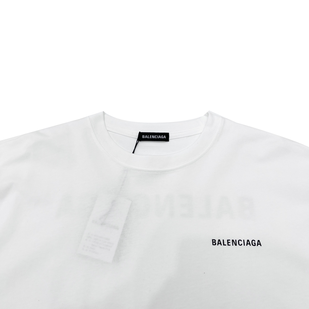 160 Balenciaga/巴黎世家 前后字母Logo印花圆领短袖