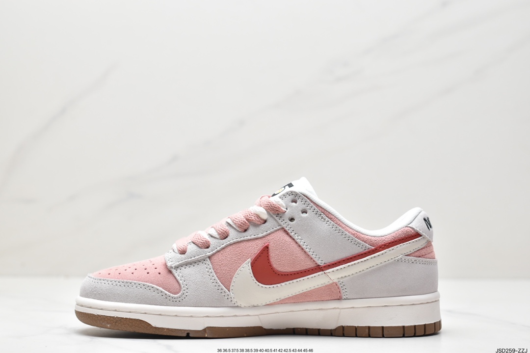 SB Dunk Low SE”85 Double Swoosh/Grey/Pink/Rabbit”backboard shoes ”suede light gray pink double hook rabbit” DO9457-117