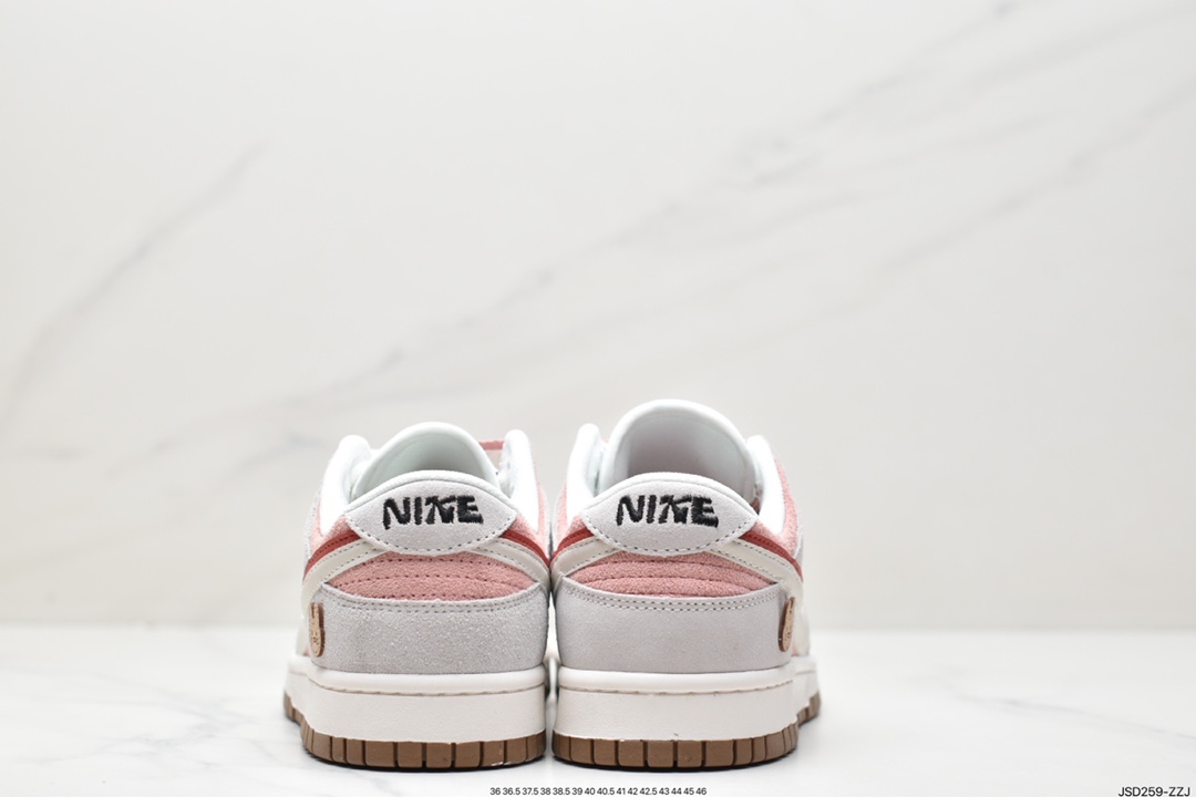 SB Dunk Low SE”85 Double Swoosh/Grey/Pink/Rabbit”backboard shoes ”suede light gray pink double hook rabbit” DO9457-117