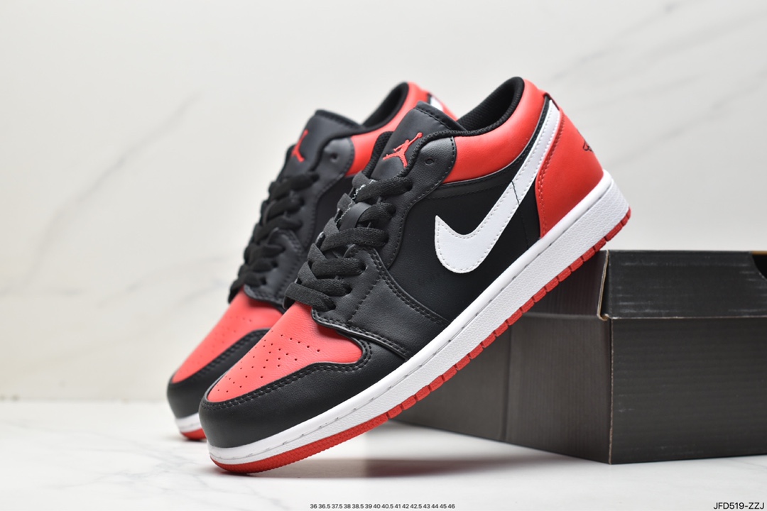 170 AJ1 Air Jordan 1 Low “Shattered Backboard”乔1低帮黑红扣碎553558-066