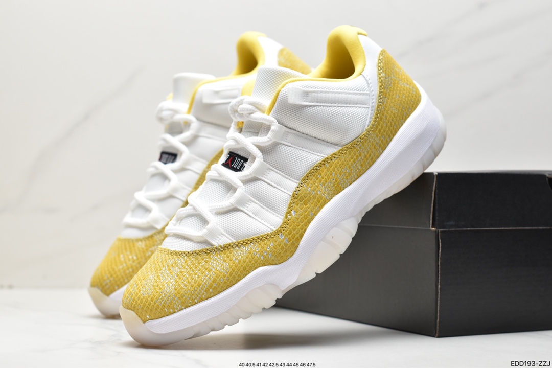 Jordan 11 Low ”Yellow Snakeskin” AJ11 replica yellow snake pattern AH7860-107