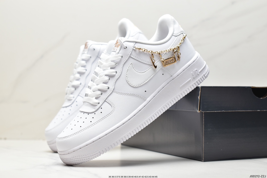 180 Air Force 1’07 Low”White Silver Laser Blue”空军一号板鞋“皮革白浅绿银钩子”DR0142-100