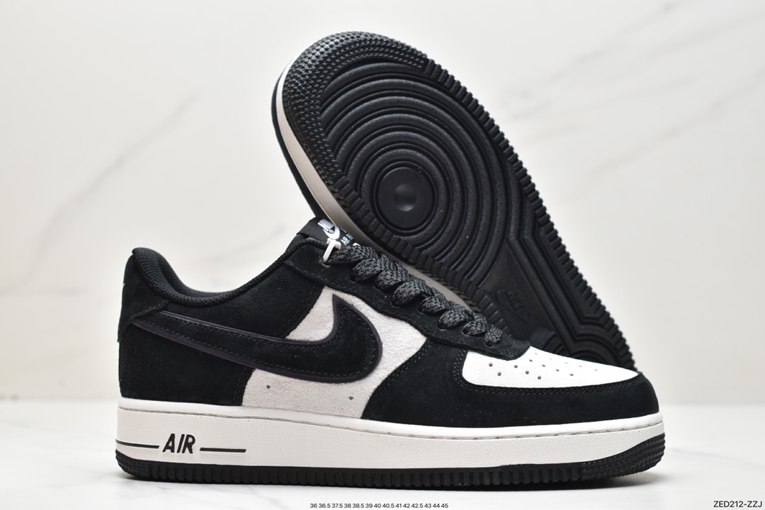 260 Nike Air Force 1 Low 07 麂皮黑白熊猫 MX0820-502