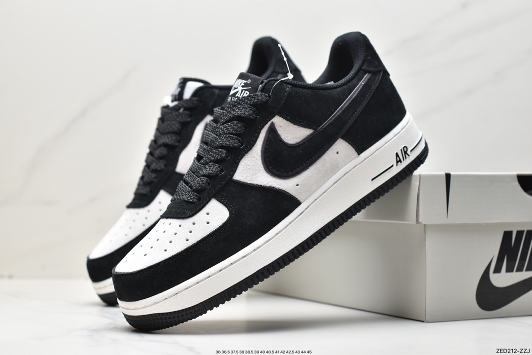 260 Nike Air Force 1 Low 07 麂皮黑白熊猫 MX0820-502