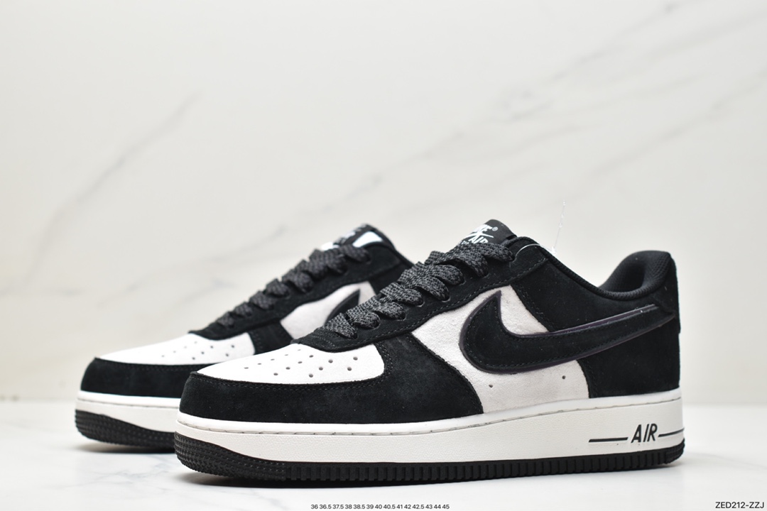 260 Nike Air Force 1 Low 07 麂皮黑白熊猫 MX0820-502