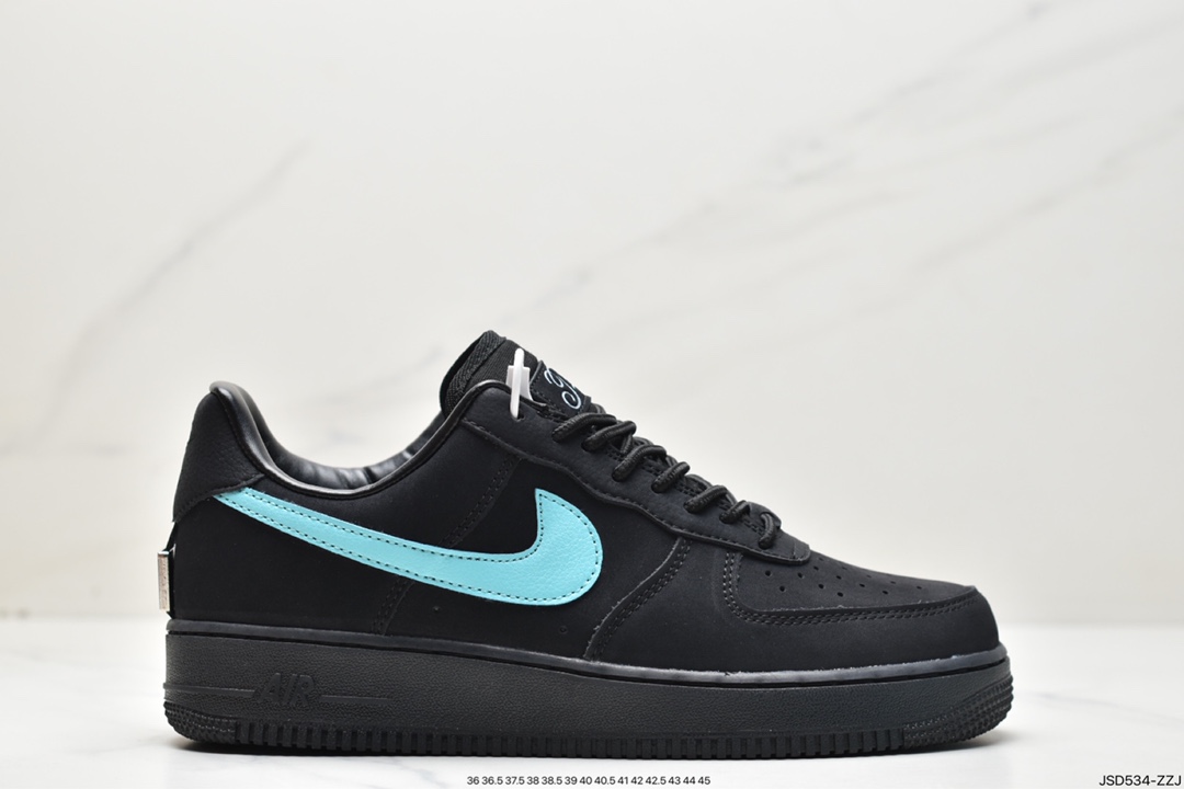 200 Tiffany & Co. x Nike Air Force 1 Low SP”1837”空军一号板鞋“联名黑蒂芙尼蓝”DZ1382-001