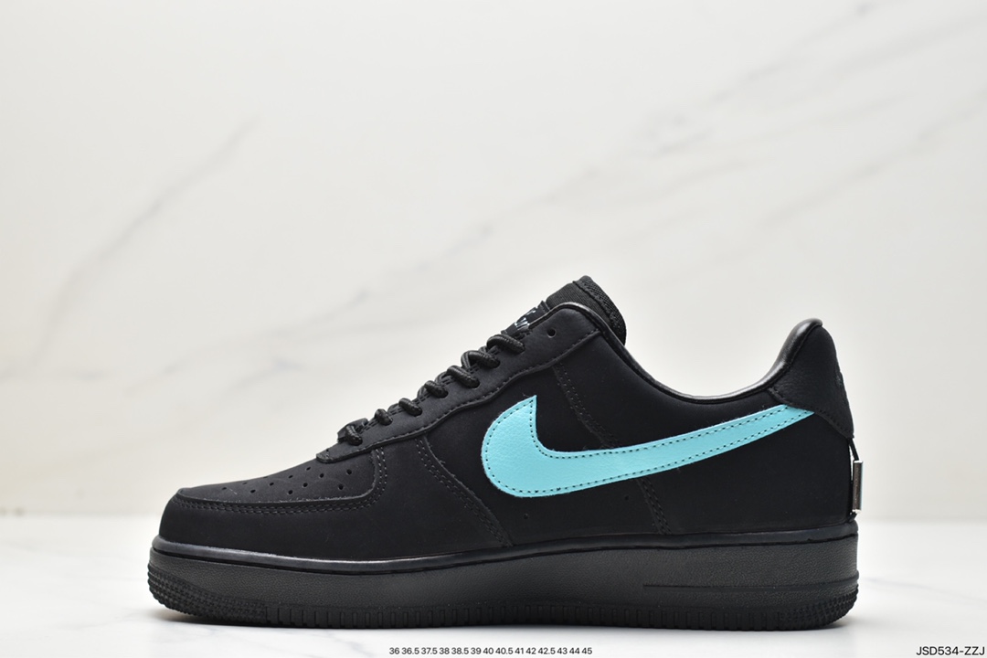 200 Tiffany & Co. x Nike Air Force 1 Low SP”1837”空军一号板鞋“联名黑蒂芙尼蓝”DZ1382-001