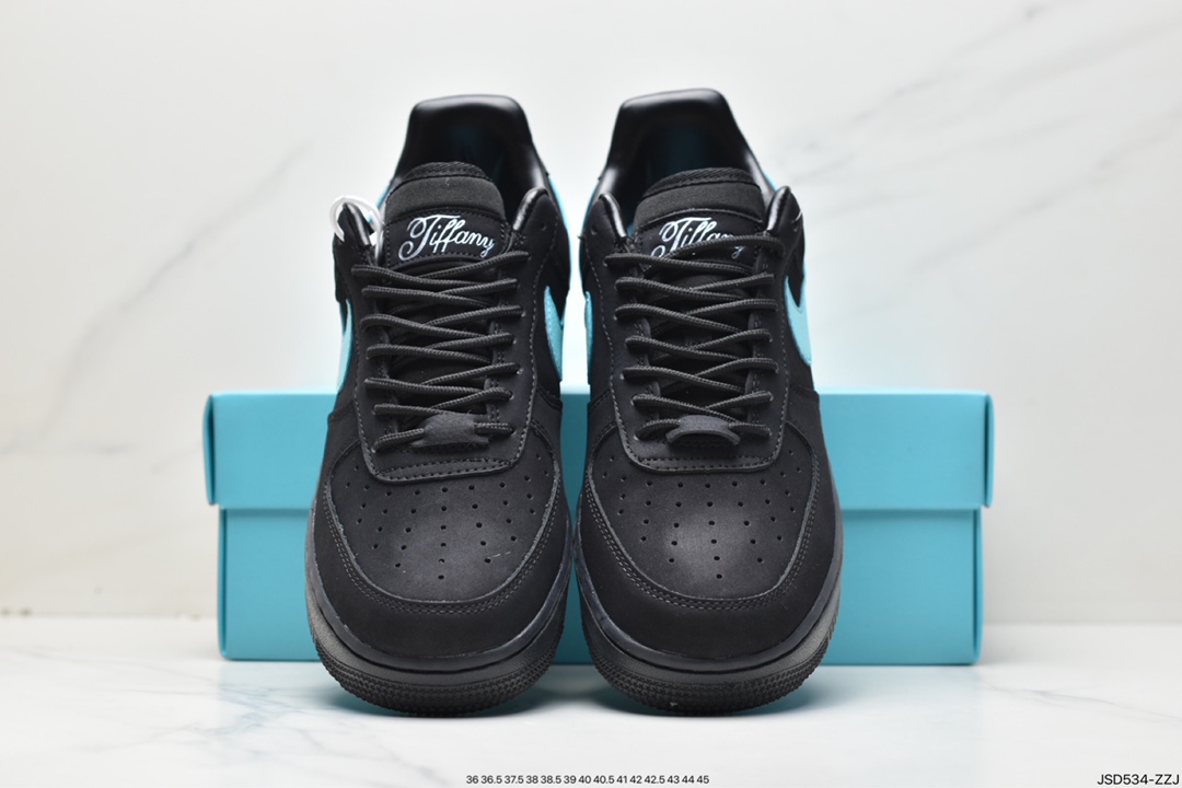 200 Tiffany & Co. x Nike Air Force 1 Low SP”1837”空军一号板鞋“联名黑蒂芙尼蓝”DZ1382-001