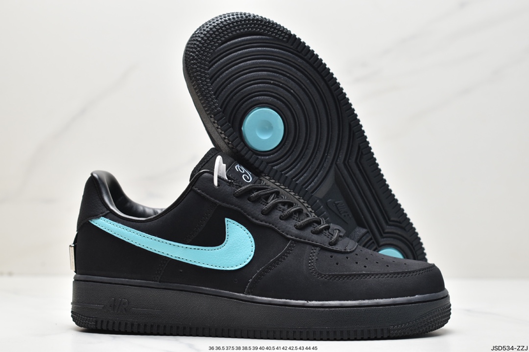 200 Tiffany & Co. x Nike Air Force 1 Low SP”1837”空军一号板鞋“联名黑蒂芙尼蓝”DZ1382-001
