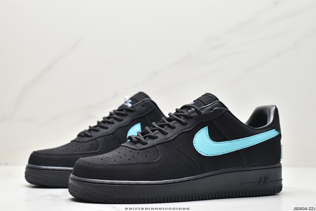 200 Tiffany & Co. x Nike Air Force 1 Low SP”1837”空军一号板鞋“联名黑蒂芙尼蓝”DZ1382-001
