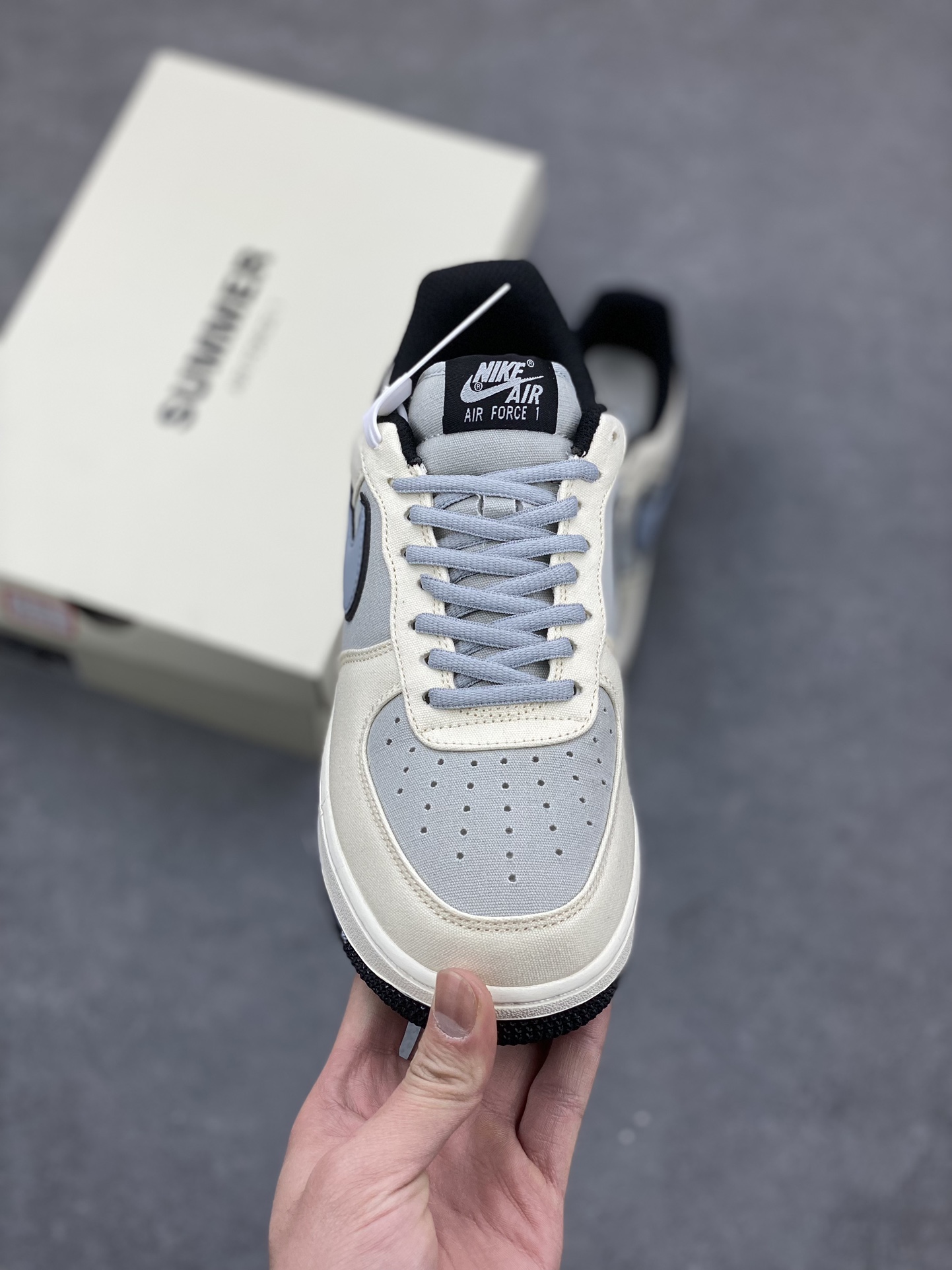 Nike Air Force 1 '07 Low-Top Sneakers - Gray and Beige - Limited Edition 3 i1676922207 1891 1