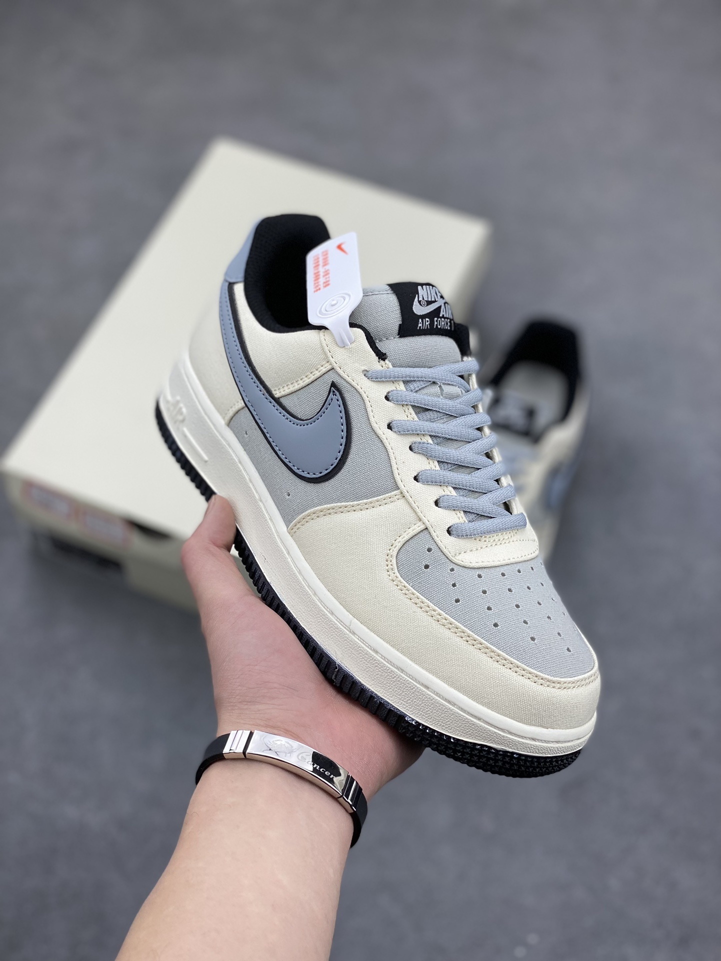 Nike Air Force 1 '07 Low-Top Sneakers - Gray and Beige - Limited Edition 2 i1676922207 3127 0