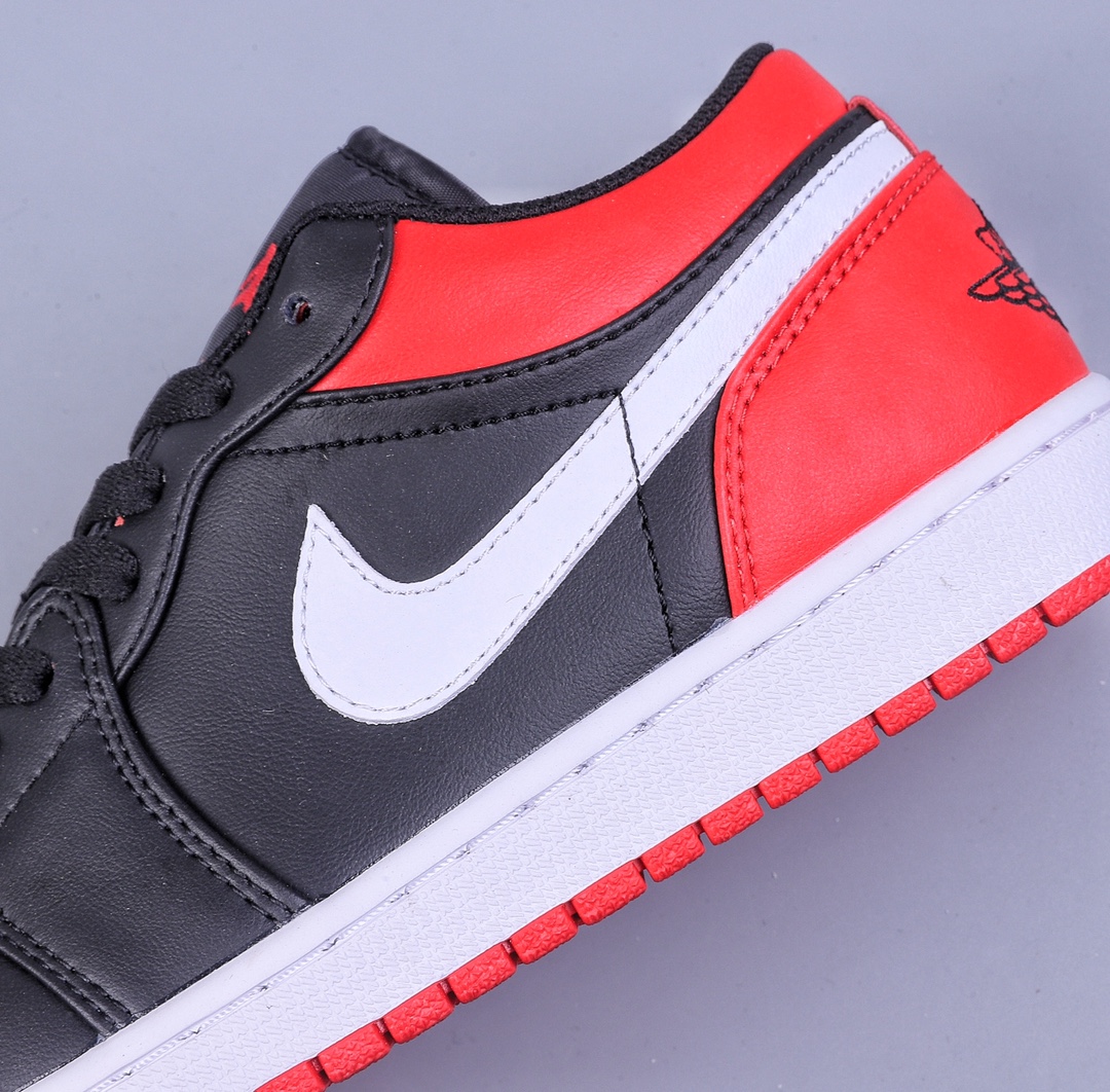 200 Air Jordan 1 Low 黑白红 官方同步新色 553558-066