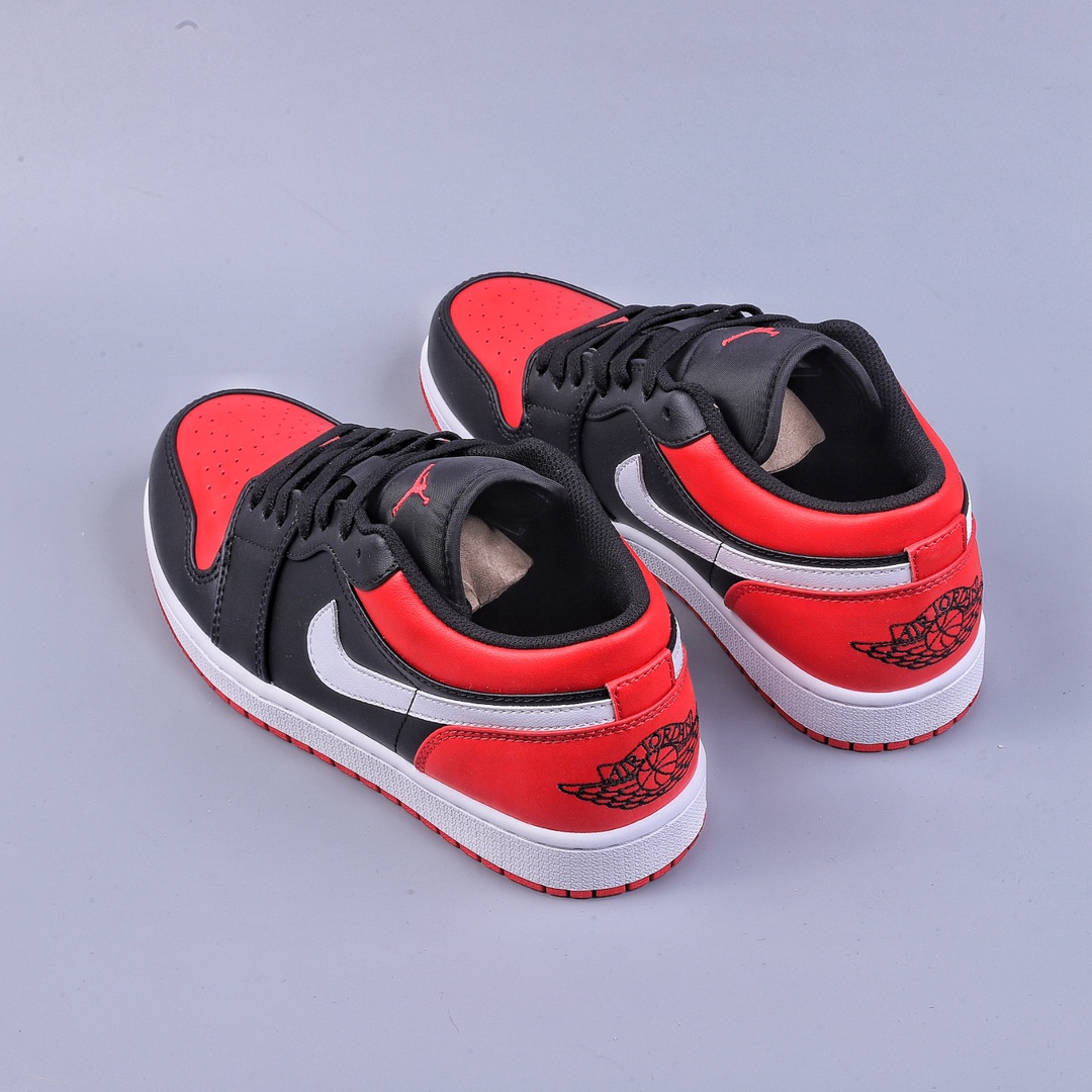 200 Air Jordan 1 Low 黑白红 官方同步新色 553558-066