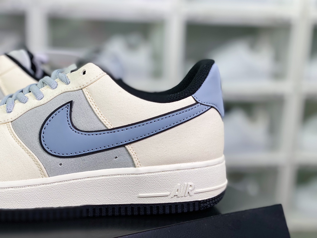 200 Air Force 1’07 Low QS”Milk White/Fog Blue”空军一号板鞋“拼接帆布奶白雾蓝”DG2296-020