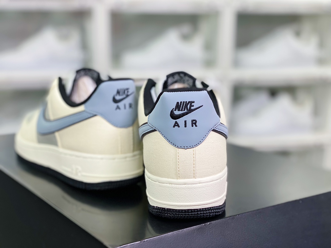 200 Air Force 1’07 Low QS”Milk White/Fog Blue”空军一号板鞋“拼接帆布奶白雾蓝”DG2296-020