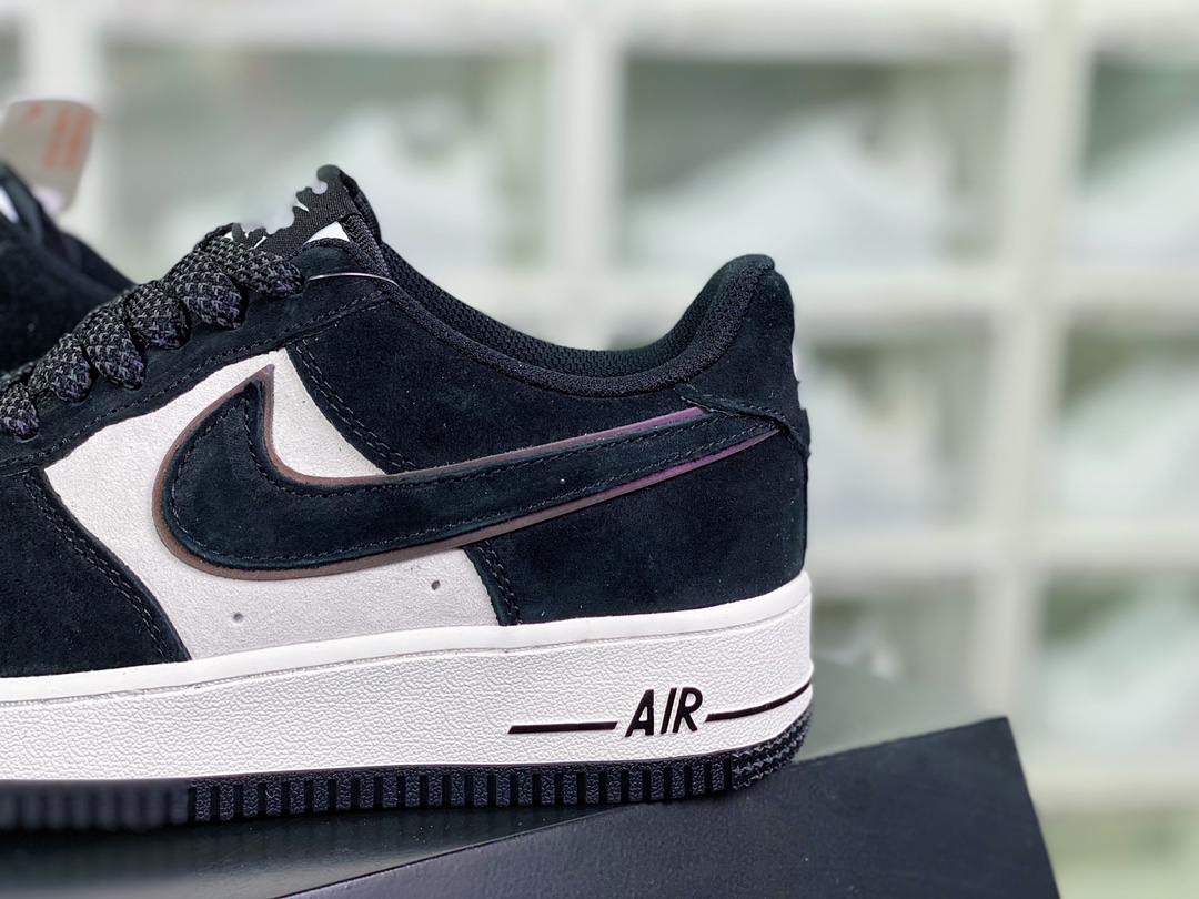 260 Air Force 1′07 Low”Black/White”空军一号板鞋“麂皮黑白熊猫镭射反光白”MX0820-502
