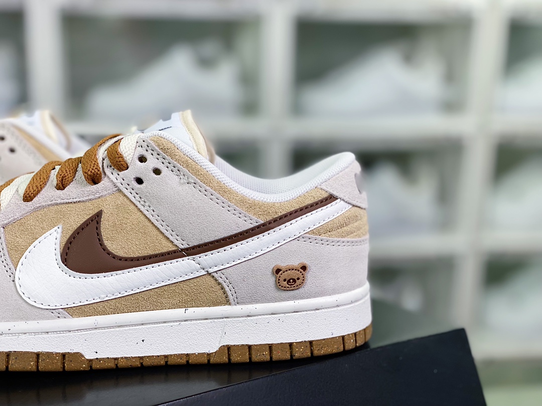 SB Dunk Low SE ”85 Double Swoosh/Grey/Brown Bear” rebound shoes ”suede light brown double swoosh bear” DO9457-113