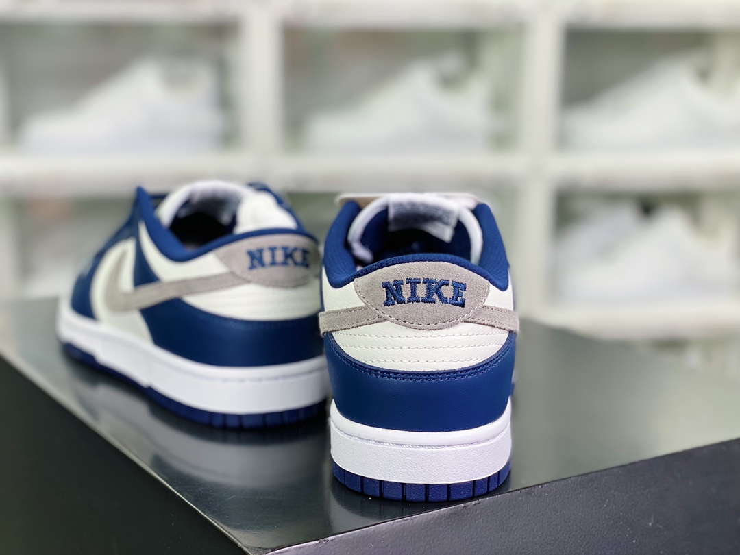 220 SB Dunk Low”Ironstone”扣篮系列低帮板鞋“蓝白灰勾”FD9746-400