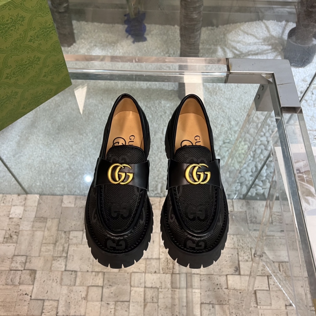 Gucci Buty Mokasyny Skóra krowia TPU