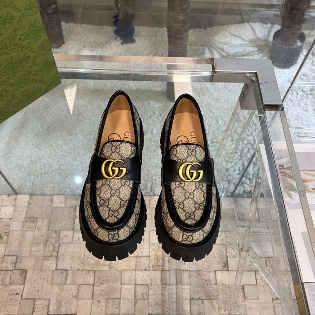 Gucci Buty Mokasyny Skóra krowia TPU