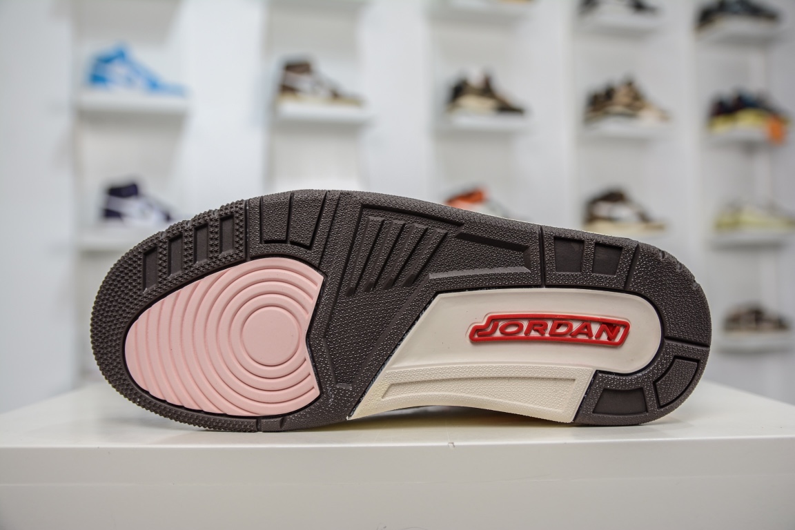 240 原装Air Jordan 3 Retro ”Dark Mocha” 樱花 白棕粉 CK9246-102