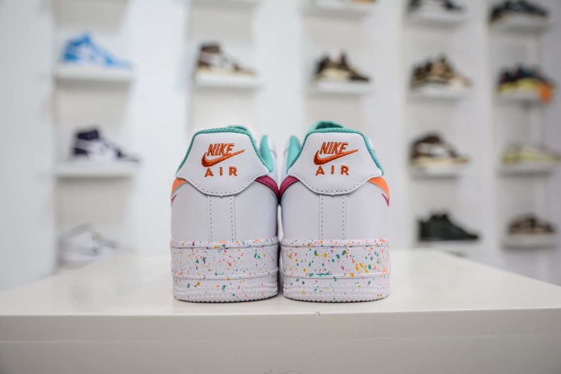 220 Nike Air Force 1'07 Low 白橙双勾 空军一号低帮运动休闲板鞋 FD4626-181